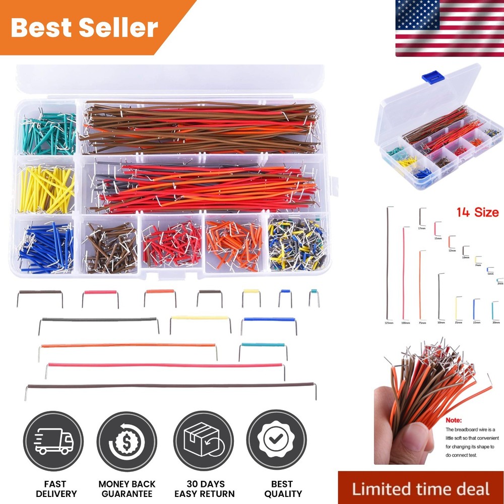 24 AWG Preformed Jumper Wires – 560 Pieces with Free Storage Box Included