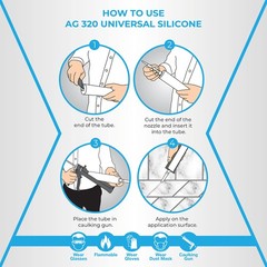 Adhesive Guru All Purpose Clear Silicone Sealant Waterproof (12 x 10.15 fl.oz…