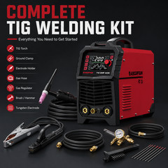 ARCCAPTAIN 7 in 1 TIG Welder 200A AC/DC Aluminum TIG Welder with Pulse 110V/220V