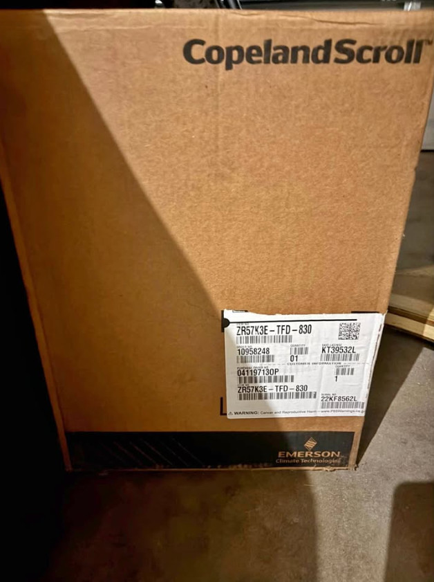 NEW !!! Copeland scroll compressor ZR57K3E-TFD-830 R22 50/60 D22V