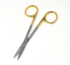 2 EACH Premium GERMAN TC Iris Scissors 4.5″ Straight Surgical Dental Instruments