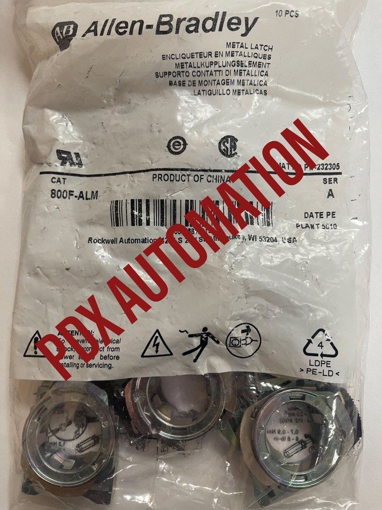 Sealed 800FALM Quantity of 10 Metal Latch 22mm Catalog 800F-ALM Ser A