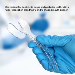 JMU Dental Buccal Cheek Retractor Mouth Opener T-Shape Autoclavable S L Clear