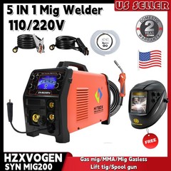 HITBOX 200A 5in1 Combi MIG Welder TIG MMA MIG IGBT Inverter for Alu,Steel