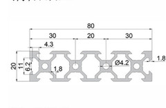 2pcs 1000mm 2080 Aluminum Extrusion for Openbuilds OX CNC Machine