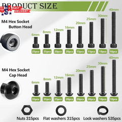 533PCS M2.5 Screws Assortment Kit M2.5 x 4/6/8/10/12/16/20/25mm 304 Stainless St