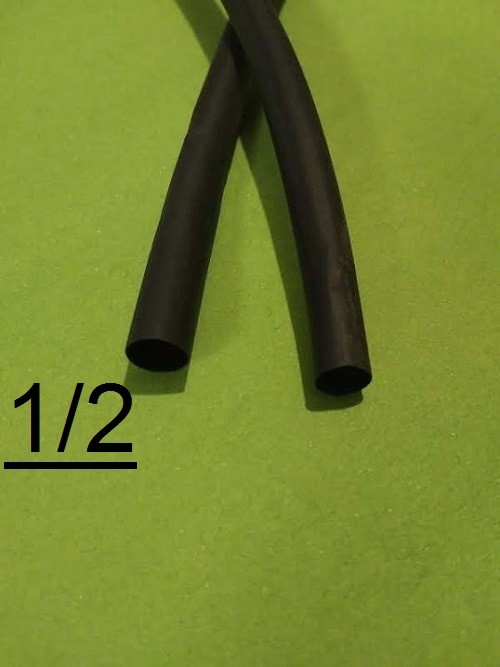 1/2 ” inch 12mm black 3:1 heat shrink tubing polyolefin ( 1 FOOT)