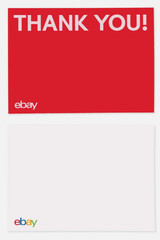 100 New eBay THANK YOU CARDS Red, Blue, Green & Yellow