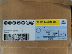 HERMES VC 151 Longlife VEL 5″ Diameter P80 Grit Velour Back Disc 250 Pack