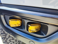 Selective Yellow LED Fog Light Shield Covers for 2021-Up Ford F-150 Raptor