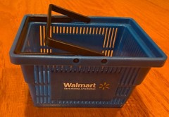 Mini Walmart Basket doll-sized with logo exc