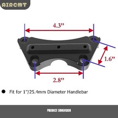1 Inch 25mm Handlebar Anti-Slip Top Riser Clamps for Touring Electra Glide/Stree