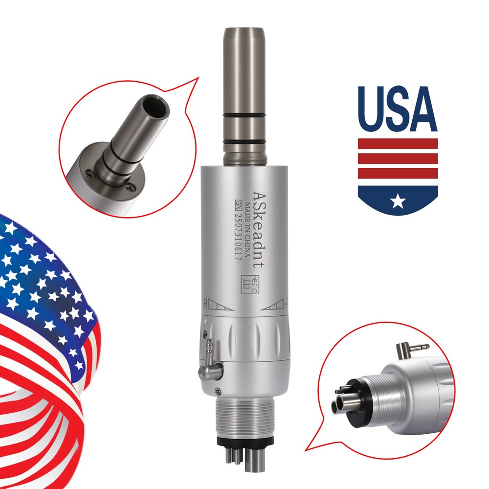 AS Dental Slow Low Speed Handpiece Air Motor E-type 4 Holes