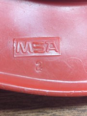 Vintage Red MSA V-Gard Protective Hard Hat Early 70’s