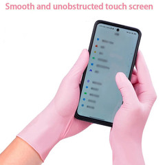 20/50/100/200/400/1000Pcs Pink Disposable Nitrile Cleaning Gloves, Suitable for