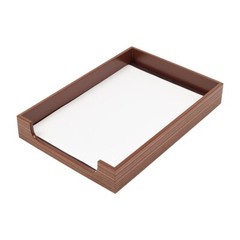 Wood Leather Desk Organizer Set Walnut Wood Combination Organizer Set- 11 PCS