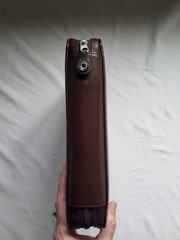 Franklin Covey 7-Ring Classic Zip Planner Office Binder Vintage Brown Leather
