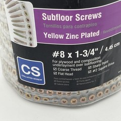NEW!! 1000-Pack Grip-Rite #8 x 1-3/4″ Yellow Subfloor Collated Screw- SF134C1MBK