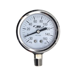 HFS(R) -30 HG-160 PSI, 2.5″ Dia. Vacuum Air Pressure Gauge (316 SS) Bottom Mount