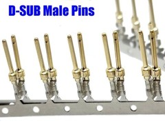 200 Pcs 100 Male + 100 Female Pin Crimp For D-Sub Connector Socket Plug Assembly
