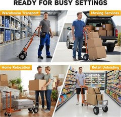 CREWORKS 3-in-1 Convertible Hand Truck, Alu Alloy Folding Hand Truck Dolly, Used