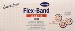 Flex-Band Fabric Adhesive Bandage, 7/8″ Spots, Box of 100 Count (Pack 1)