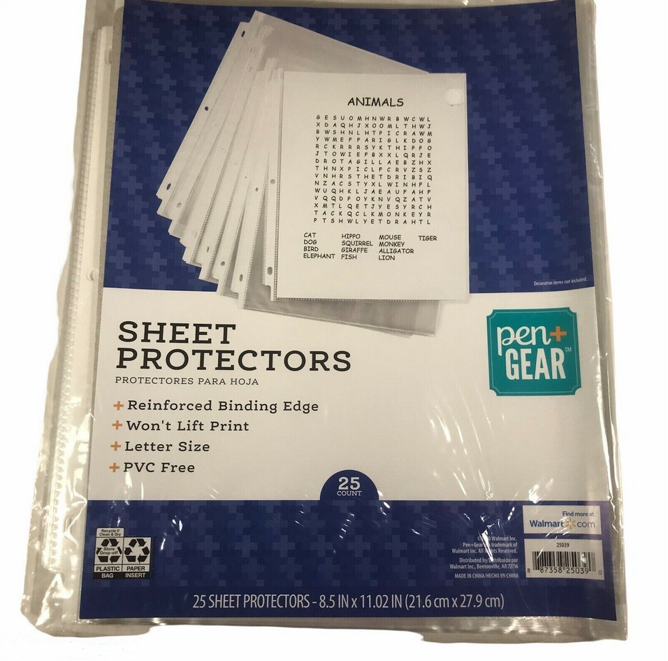 Pen And Gear 25 Sheet Protectors