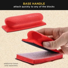 Dura-Gold 20-Piece Contoured 5″ Hand Sanding Block Set, 40 Hook & Loop Sandpaper