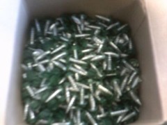 100 PCS. #8 x 1/2″ GREEN HEX WASHER HEAD SHEET METAL TIN GUTTER FLASHING SCREWS
