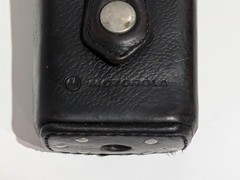 Motorola Universal Radio Holder Swivel Back Belt Loop Black Leather Radio Pouch