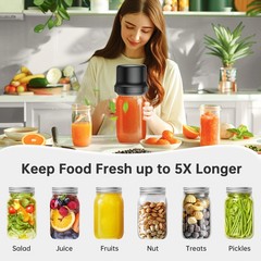 Electric Mason Jar Vacuum Sealer Kit for Wide Mouth and Regular Mouth Mason Jars