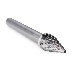BHA Tungsten Carbide Burr Rotary Files Grinder Bits, Double Cut – 1/4 Inch Shank