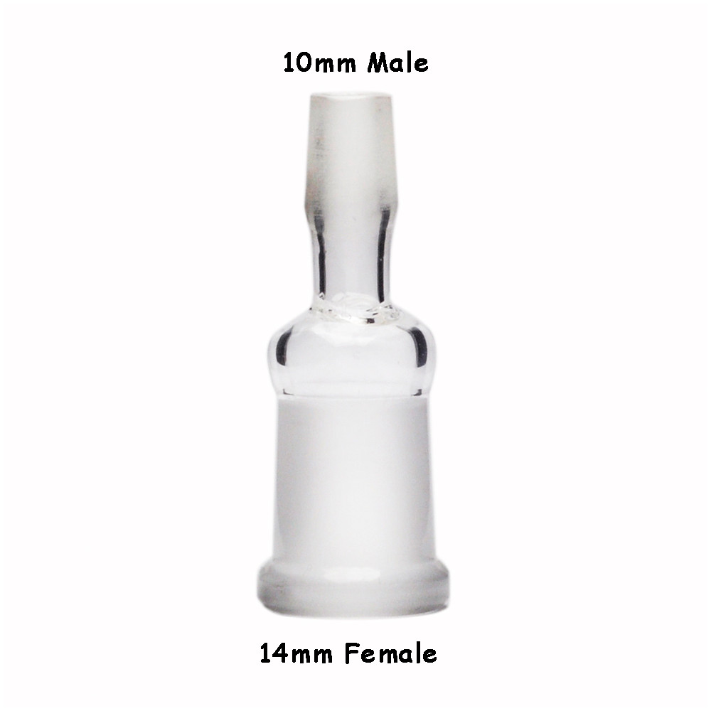 2pcs 14mm female to 10mm male glass adapter