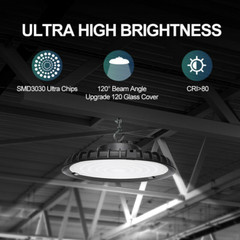 100W UFO LED High Bay Light Shop Light Warehouse Commercial Lighting Lamp 6000K