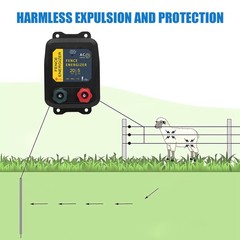 Electric Fence Charger, 5 Mile Plug in Electric Fence Energizer, for Preventive