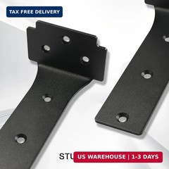 Floating Shelf Brackets,2 Pack Heavy Duty L Brackets for Shelves, 6 Inch Black S