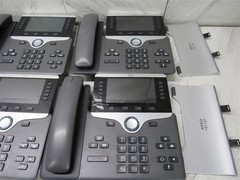 Lot of 6 CISCO CP-8851-K9 VoIP Color LCD Display Phone w/ Handsets & Base!