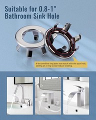 Sink Overflow Ring Brushed Nickel: ARCORA 2 Pack Solid Brass Bathroom Vessel Sin