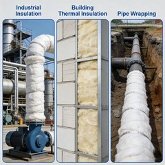 Long Service Life Ceramic Fiber for Industrial Duct Heat Insulation