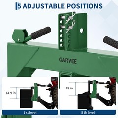 3 Point Quick Hitch Attachment & 2″ Receiver for Category 1 Tractors, 3000 lbs