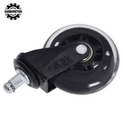 5 PCS 3 INCH Heavy Duty Office Chair Caster Rubber Swivel Wheels Replacement Set