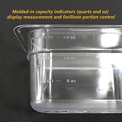 Clivia 6 Pack 1/9 Size Polycarbonate Food Pans 4″ Deep GN Pans without Lid Cover