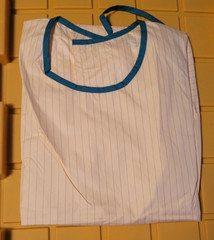 New Folded Surgical Gown Light Yellow Dark Pinstripe Healthcare Nonporous Fecal