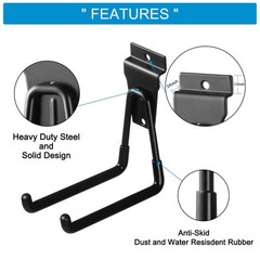 16 Pack Heavy Duty Slatwall Hooks – Garage Storage Accessories, Wall Hangers