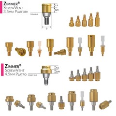 ZimVie LOCATOR Abutment for Tapered Screw Vent Implants 3.5mm/4.5mm Cuff Height
