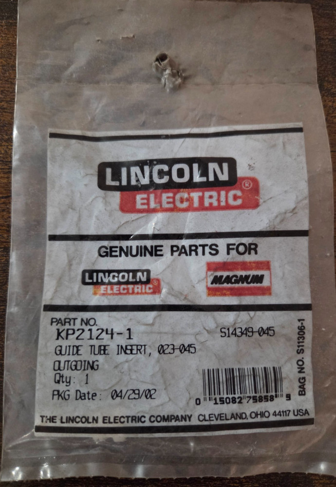 Lincoln Electric KP2124-1 Guide Tube Insert .023-.045″(1.2mm), (0.6-1.2mm) Out