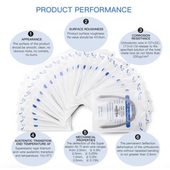 AZDENT Dental Orthodontic Super Elastic Niti Rectangular Arch Wires Ovoid Form