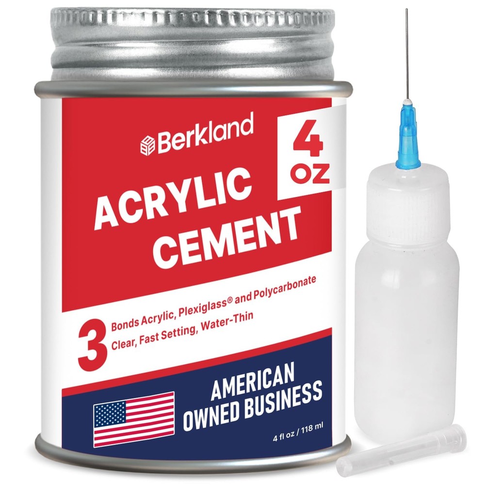 Acrylic Bonding Cement with Applicator Bottle 4 oz, 4 fluid ounces, Clear