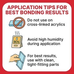 Acrylic Bonding Cement with Applicator Bottle 4 oz, 4 fluid ounces, Clear