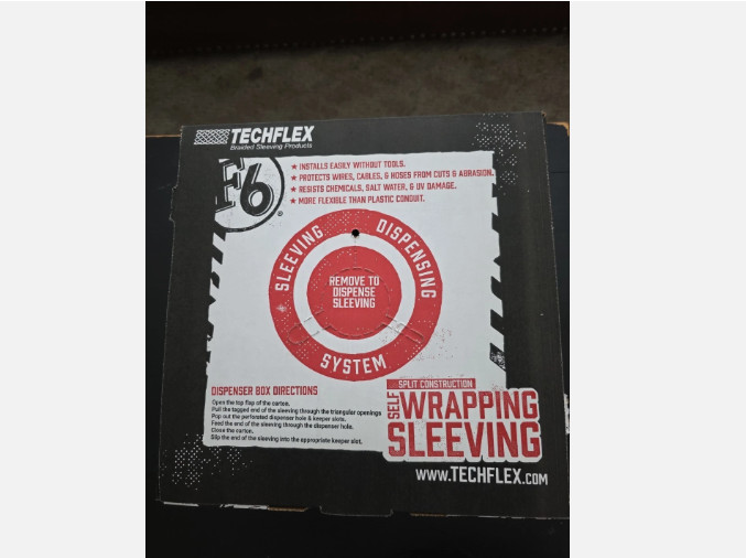 TECHFLEX wire sleeving 3/4″ Self wrap braided 50 Ft cable management (6 pk)